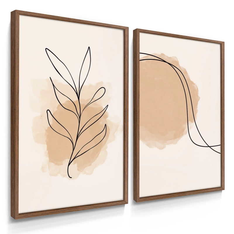 Quadro Decorativo Duo Boho Creme Quadro Decorativo Duo Boho Creme