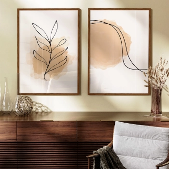 Quadro Decorativo Duo Boho Creme