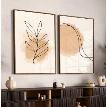 Quadro Decorativo Duo Boho Creme