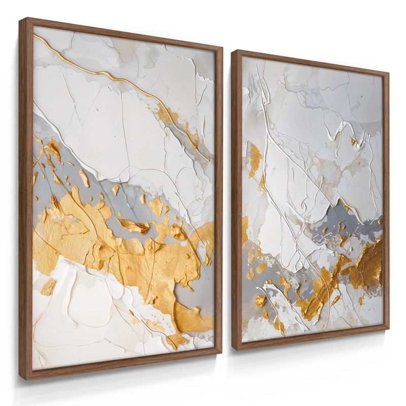 Quadro Decorativo Duo Plaster Gold Quadro Decorativo Duo Plaster Gold
