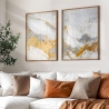 Quadro Decorativo Duo Plaster Gold