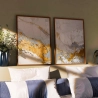 Quadro Decorativo Duo Plaster Gold