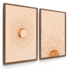 Quadro Decorativo Duo Boho Sol e Lua