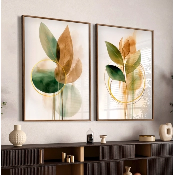 Quadro Decorativo Duo Floral Abstrato