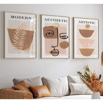 Quadro Decorativo Boho Moderno Bege