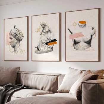 Quadro Decorativo Escultura Abstrata