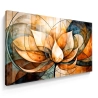 Quadro Decorativo em Canvas Flor de Lotus Abstrato
