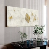 Quadro Decorativo em Canvas Folhas Douradas