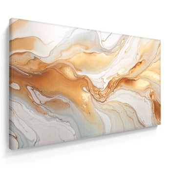 Quadro Decorativo Canvas Abstrato Dourado