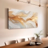 Quadro Decorativo Canvas Abstrato Dourado
