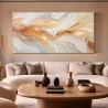 Quadro Decorativo Canvas Abstrato Dourado