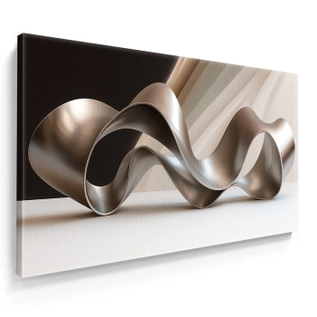Quadro Decorativo Canvas Metal Retorcido Abstrato