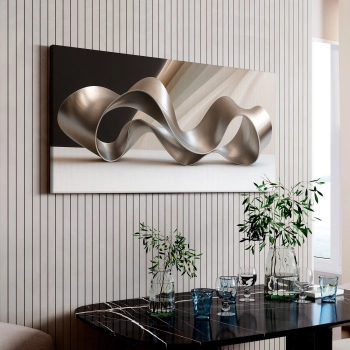 Quadro Decorativo Canvas Metal Retorcido Abstrato