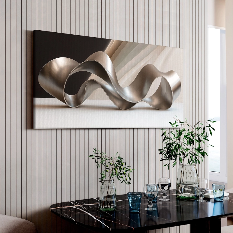 Quadro Decorativo Canvas Metal Retorcido Abstrato