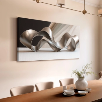 Quadro Decorativo Canvas Metal Retorcido Abstrato