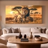 Quadro Decorativo Canvas Família de Leões