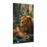 Quadro Decorativo Canvas Casal de Leões Selva