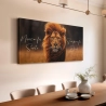 Quadro Decorativo Canvas Leão Nunca Foi Sorte