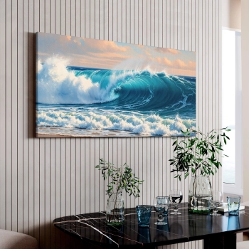 Quadro Decorativo Canvas Ondas do Mar Tubulares