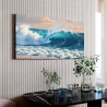 Quadro Decorativo Canvas Ondas do Mar Tubulares