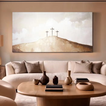 Quadro Decorativo Canvas Monte Cruz de Cristo