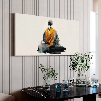 Quadro Decorativo Canvas Monge Meditação