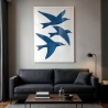 Quadro Decorativo Mar Azul Pássaros