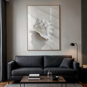 Quadro Decorativo Mar Azul Concha