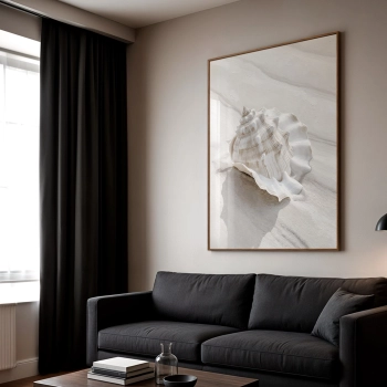 Quadro Decorativo Mar Azul Concha